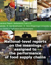 National-level reports on the meanings assigned to the performance of food supply chains